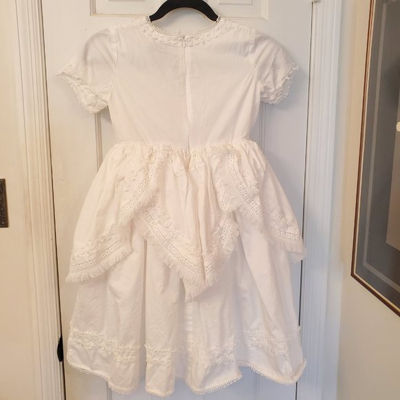 Only Little Once layered white cotton special occasion dress - Picture 6 of 7